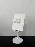Happy Birthday Grußkarte – Goldener Schriftzug
