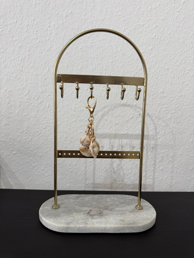Schlüsselanhänger Muscheln mit Goldkette – Boho Accessoire