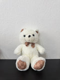 Plüsch-Teddybär Weiß mit Schleife – Kuschelig & Dekorativ