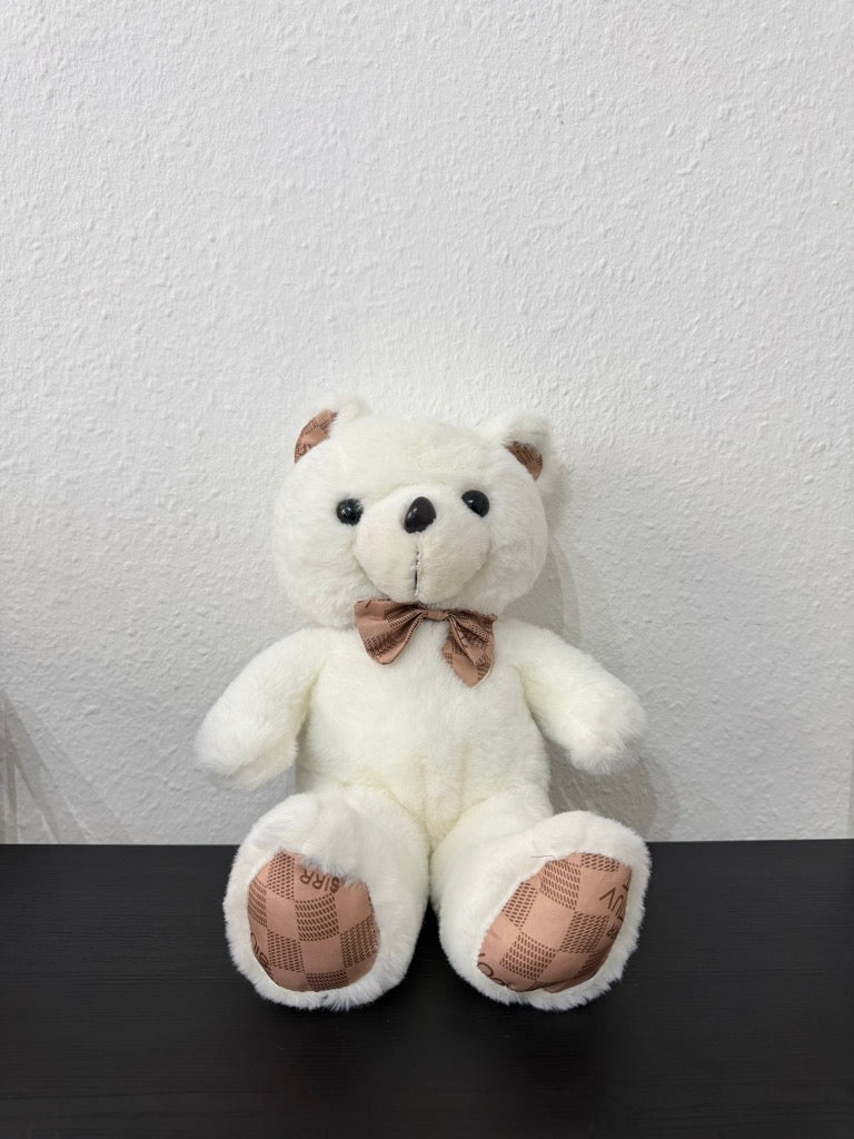Plüsch-Teddybär Weiß mit Schleife – Kuschelig & Dekorativ