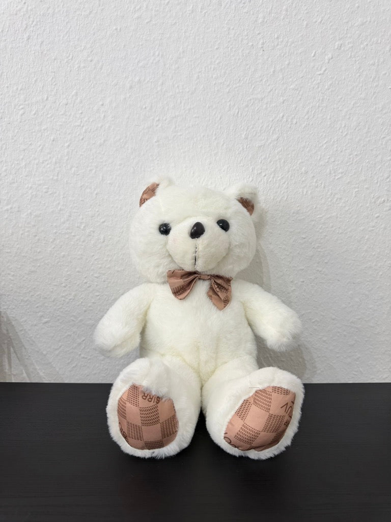 Plüsch-Teddybär Weiß mit Schleife – Kuschelig & Dekorativ